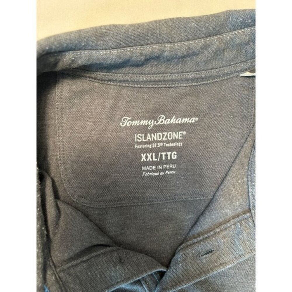 Men's Tommy Bahama Island Zone Gray Polo Collared Shirt size XXL‎ - Picture 4 of 6